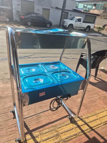 Buffet Estufa conjugado 4 Quentes 2 Frias Inox Venâncio