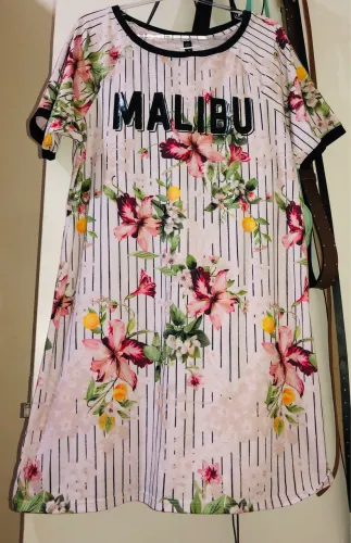 Vestido oversized estampado 