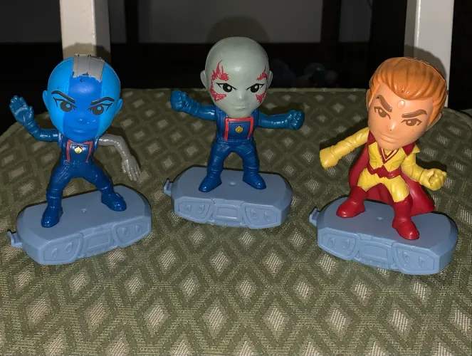 3 figuras Marvel Guardiões da Galáxia Mc Donalds ótimo estado