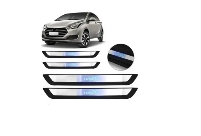 Kit Soleira Com Led De Porta Hyundai Hb20 