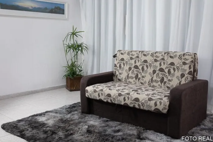 Sofá Cama Daiane com Baú Sued Marrom 2233 - Frete Grátis - Receba Hoje