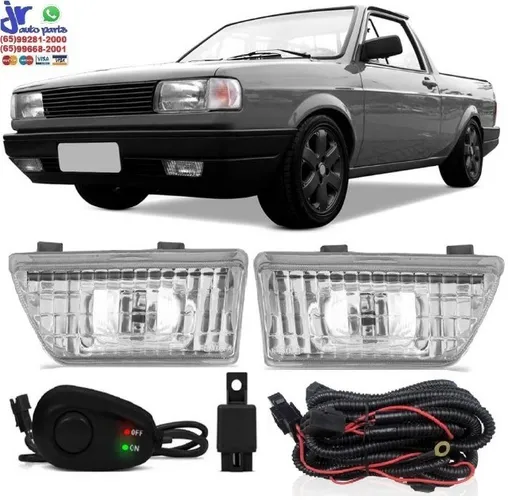 Kit Farol de Milha Saveiro G1 1987 1988 1989 1990 1991 1992 1993 1994 Auxiliar Neblina