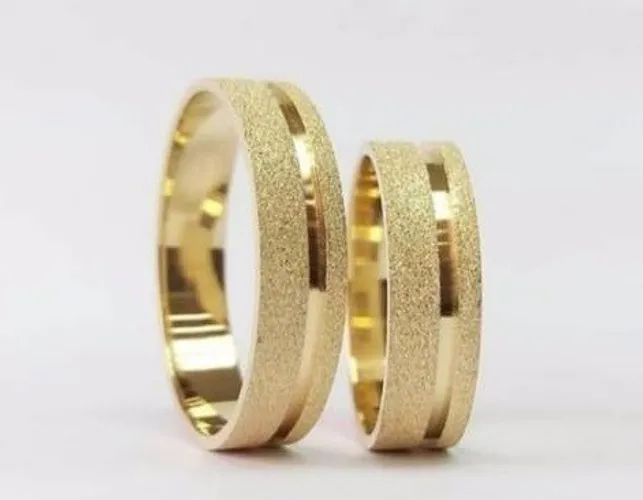 Par de Alianças RETA - 4 MM - Stone bel Joias Umarizal