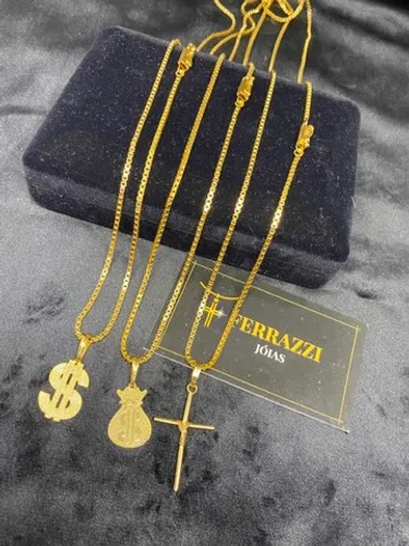 JOIAS banhadas a OURO 18k masculinas