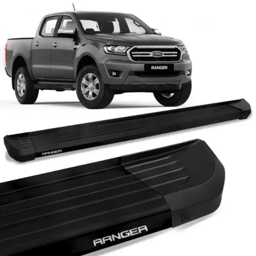 Estribo Ford Ranger CD 2013/ - Alumínio Preto - CK275