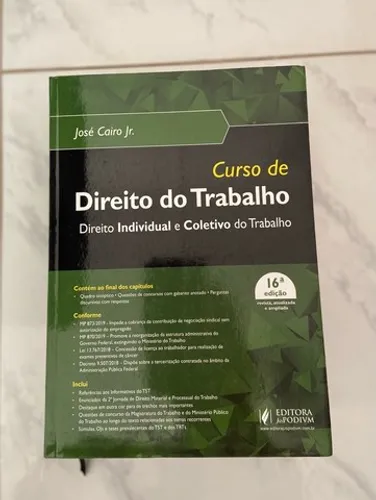 Livro Direito do Trabalho - José Cairo Jr
