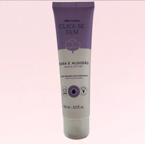 Loção Desodorante Hidratante Rosa e Algodão - O Boticário