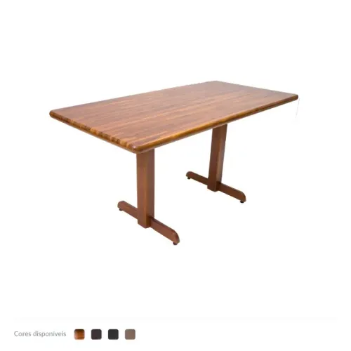 Mesa De Madeira Nobre Pé Central