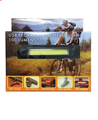 Lanterna de Cabeça Recarregável USB 100 Lumens Ciclismo