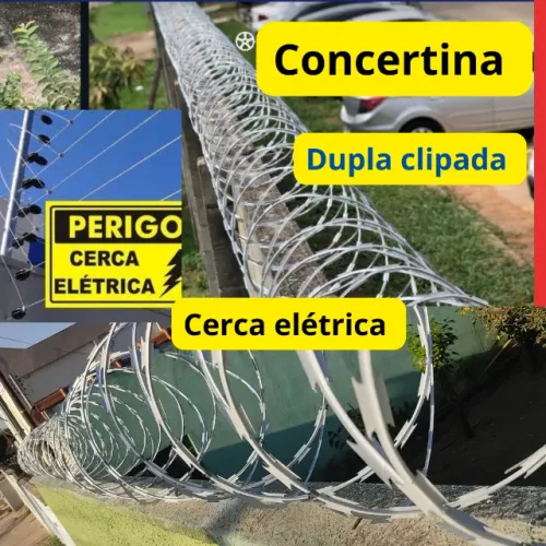  Concertina, cerca elétrica, interfone