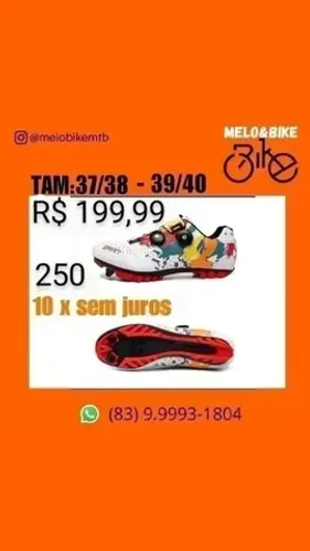 Sapatilha MTB unissex TAM 37-38 ou 39-40