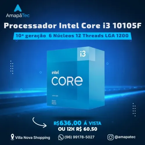Processador Intel Core I3-10105F