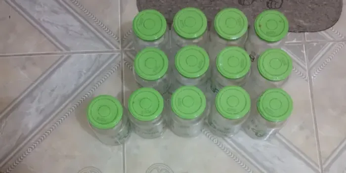 Vendo vidro de geleia e de palmito .