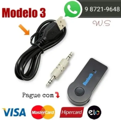 bluetooth p2 recarregável para som carro e casa top aceitamos pix