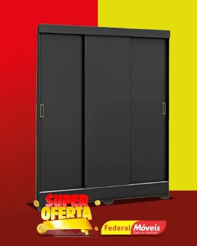 Guarda Roupa 3 Portas 2 Gavetas Super Lindo Fazemos Entrega