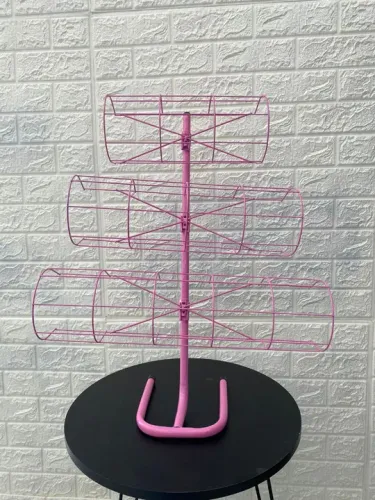 Tiara tripla para balcão - rosa 