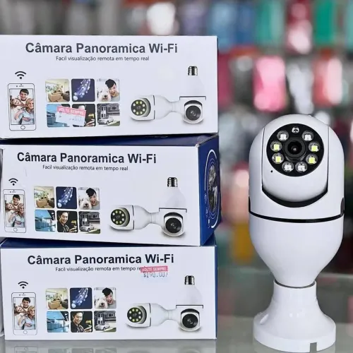 Câmera Panorâmica Wi-Fi - Segurança Total para sua Casa!