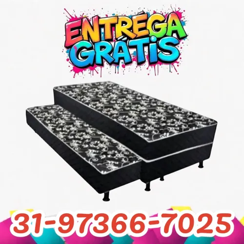 NOVAS / CAMA BOX SOLTEIRO + CAMA AUXILIAR / ENTREGA GRÁTIS