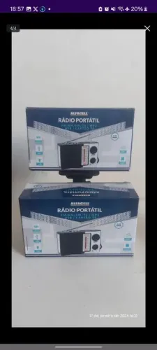 Rádio Portátil Alfacell FM/AM/SW/TV MP3 USB/Cartão SD