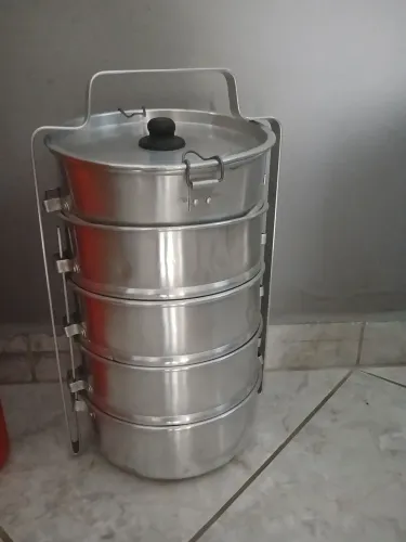 Conjunto 5 marmitas em alumínio