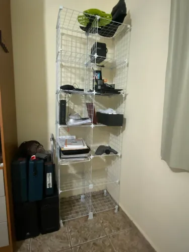Estante Balcão Expositor Aramado 12 Nichos Branco
