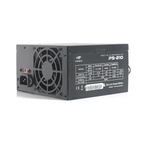 Fonte ATX 200W Real C3Tech PS-210BK - WZetta
