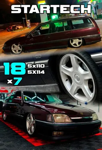 Rodas 18x7 5x110 e 5x114 chevrolet Omega Prata