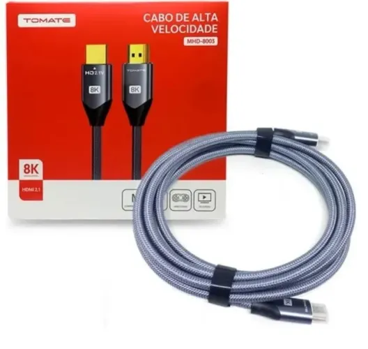 Cabo Hdmi 8K 60Hz 2.1V Full Ultra Hd Dolby TrueHD, DTS-HD para Ps4 Ps5 - 1.5 Mts