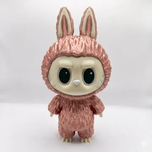 Boneco Labubu Rosê Gold - Decoração e Colecionador