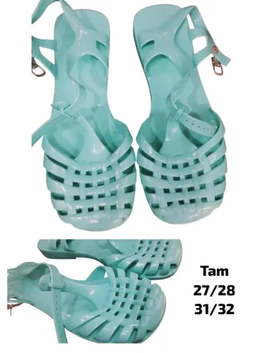 sandalia infantil silicone melissa va-009 va-008 va-006- verde turquesa