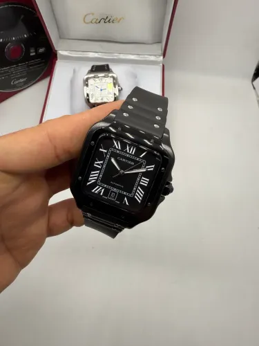 Relógio Cartier Santos Borracha Automático 