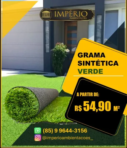 Grama Sintética Verde em Promoção