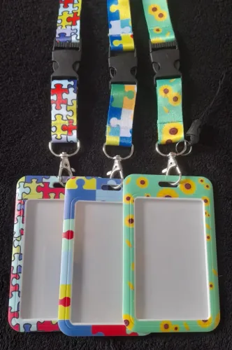 Porta Crachá identificação AUTISMO e DEFICIENCIAS OCULTAS