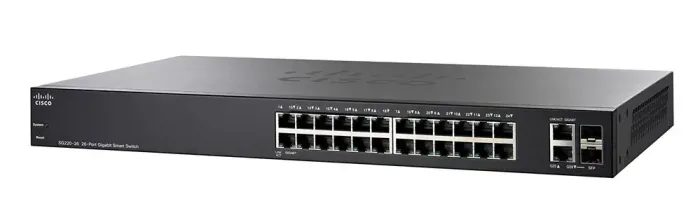 Switch 24 portas Cisco SF112-24-NA - 24 portas 10/100Mbps + 2 portas SFP