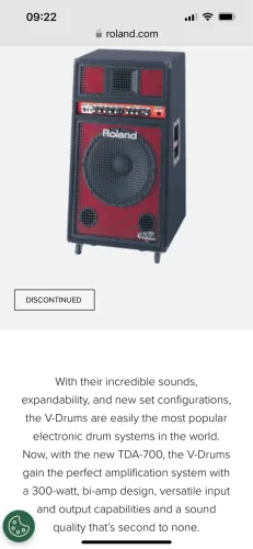 Amplificador Roland TDA 700 + case Nova Case dedicado