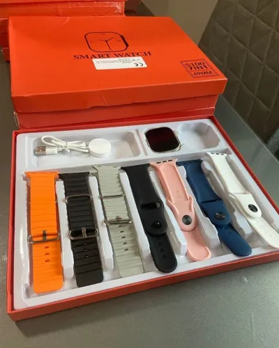 Smartwatch com 7 pulseiras - ENTREGA GRÁTIS