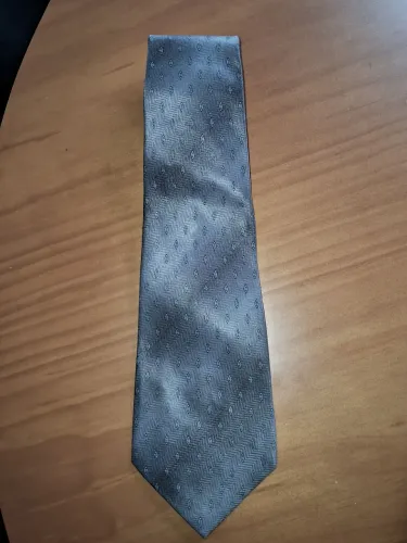 Gravata Masculina com Zíper Cinza - Tamanho Único 