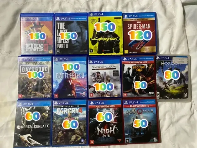 JOGOS PS4 VENDO (valor na foto)