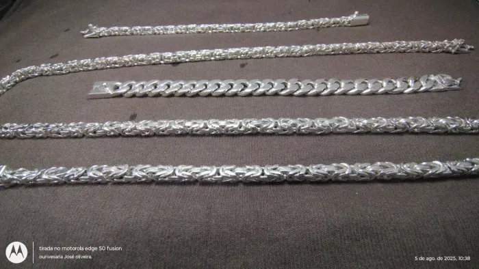 Cordão de prata por encomenda 
