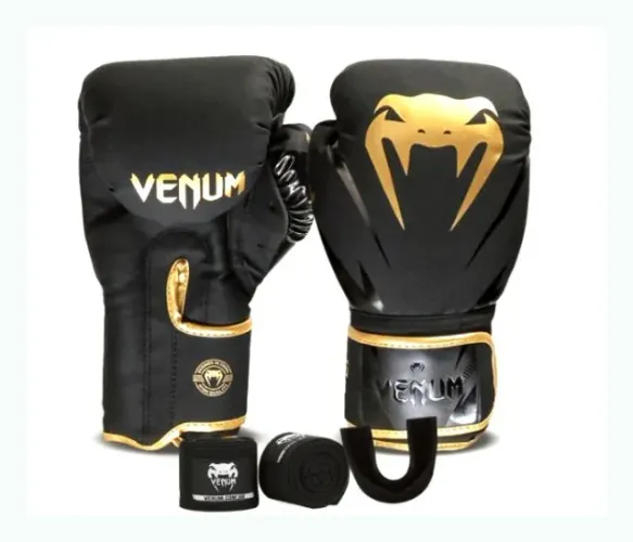 Kit Luva Boxe Venum 3x1 drd/pto