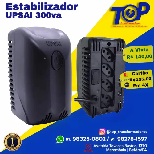 Estabilizador de voltagem 300va Upsai pró gel 127v