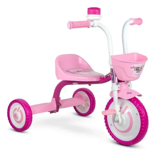 Triciclo Infantil De Alumínio Rosa Nathor You 3 Girl Rosa