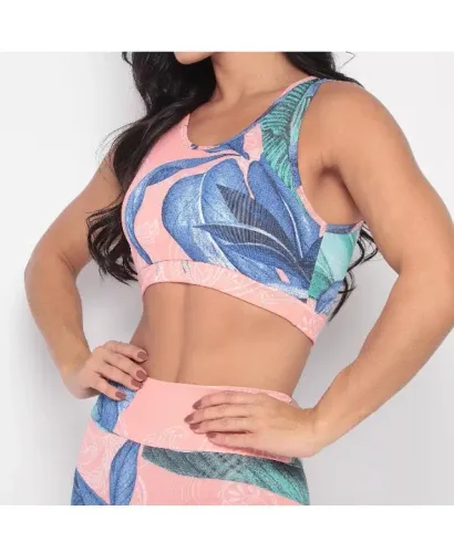 Conjunto de Top e Bermuda de Treino - Floral - P