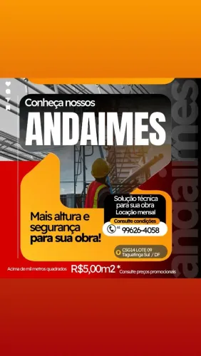 Aluguel de andaimes Fachadeiro e torre de serviços 