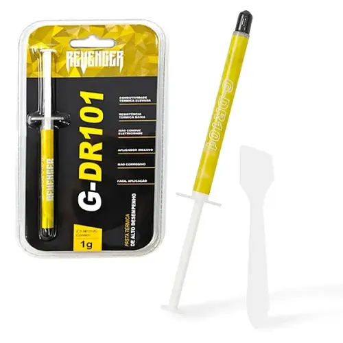 Pasta Térmica Para Processador Seringa com 1G Condut. 2,5 W/(m.K) Cinza - Revenger G-DR101