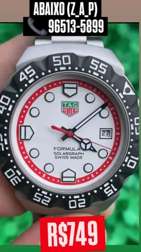 Relógio TAG HEUER FORMULA 1 AUTOMÁTICO MOSTRADOR BRANCO 