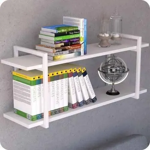 Prateleira estilo industrial para sala quarto escritório parede MDF