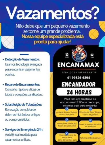 Encanador profissional 24H 