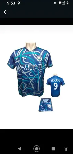 Camisa do Manchester city azul