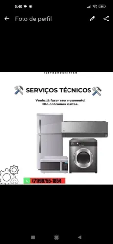 Técnico em refrigeração e máquinas de lavar roupa